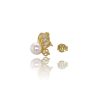 Aretes mariposa perla