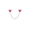 Piercing Doble Mariposa Fucsia