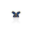 Arete mariposa azul
