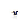 Arete mariposa azul