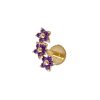 Piercing Trio Flores Morado enroscable