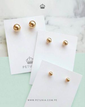 Aretes Bola Laminada