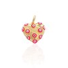 Charm Corazon enamel fucsia