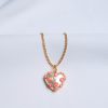 Charm Corazon enamel fucsia