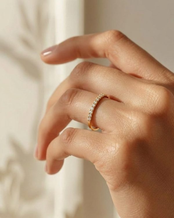 Anillo medio rivier churumbela blanco
