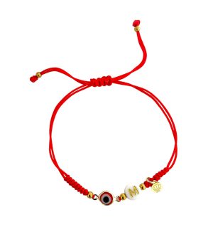 Pulsera Leyla ojo rojo letra