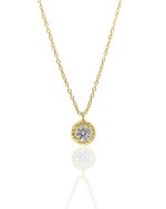 Cadena punto de luz dorado