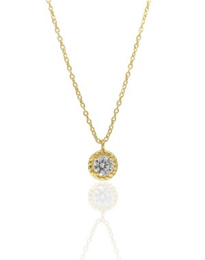 Cadena punto de luz dorado