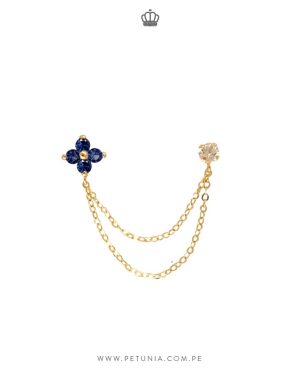 Piercing Flor Punto Azul