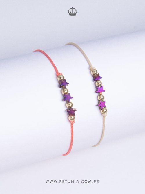 Pulsera Cecilia Estrella Morada