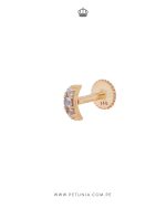 Piercing Luna Cristal Aguamarina - Imagen 2