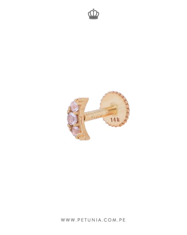 Piercing Luna Cristal Rosado