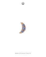 Piercing Luna Cristal Aguamarina