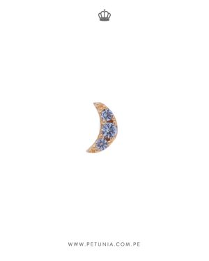 Piercing Luna Cristal Aguamarina