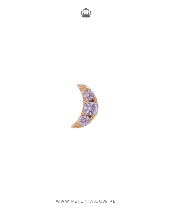 Piercing Luna Cristal Rosado