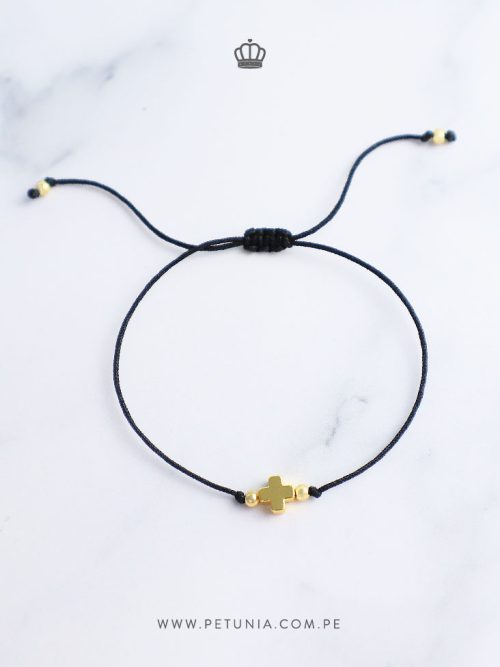 Pulsera Agustina Cruz Negra