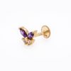 Piercing Letty Morado-Blanco