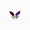 Piercing Letty Morado-Blanco