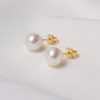 Aretes Perla Oro 7mm