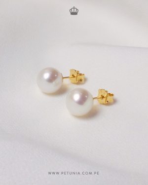 Aretes Perla Oro 7mm