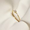 Anillo Solitario Cristal blanco