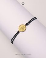 Pulsera San Benito Negro oro 8 mm - Imagen 2