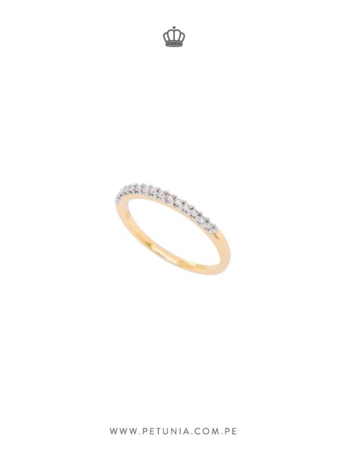 Anillo Medio Rivier Diamantes 18k