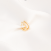 Argollas Oval 1 x 1.2 cm Diamantes