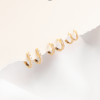 Argollas Oval 1 x 1.2 cm Diamantes