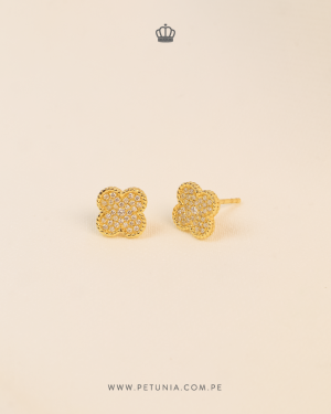 Aretes Trebol Diamantes