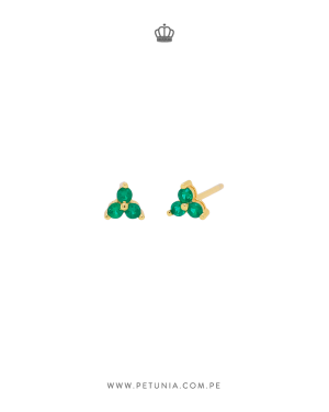 Aretes Trinity Verde