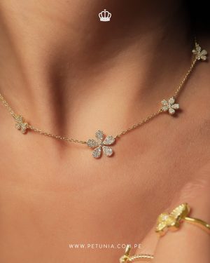 Cadena Flowers dorado