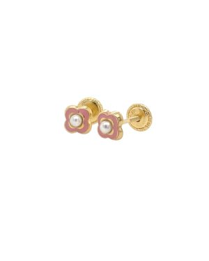 Aretes Enamel Pink