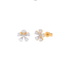 Aretes Flor petalos Diamantes