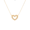Cadena Corazon Calado Diamantes