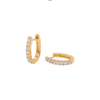 Argollas Oval 1 x 1.2 cm Diamantes