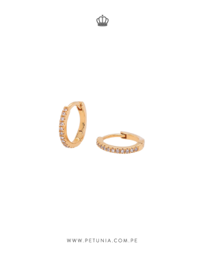 Argollas Circular mini 1 cm Diamantes