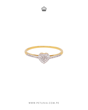 Anillo Corazon Diamantes