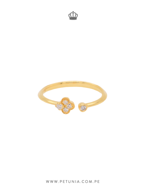 Anillo Trebol Diamantes