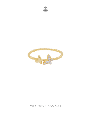 Anillo Doble mariposa