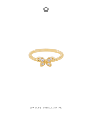 Anillo Mariposa cristal