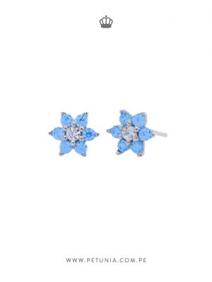 Aretes Roseta celeste