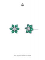 Aretes Roseta verde