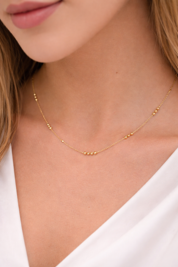 Cadena Trio beads oro - Imagen 2