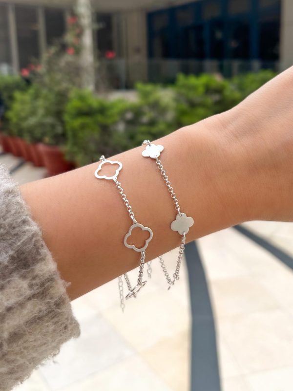 Pulsera Trebol plata - Imagen 2