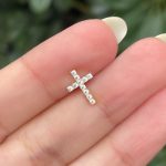 Piercing Cruz cristales 8mm