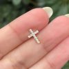 Piercing Cruz cristales 8mm