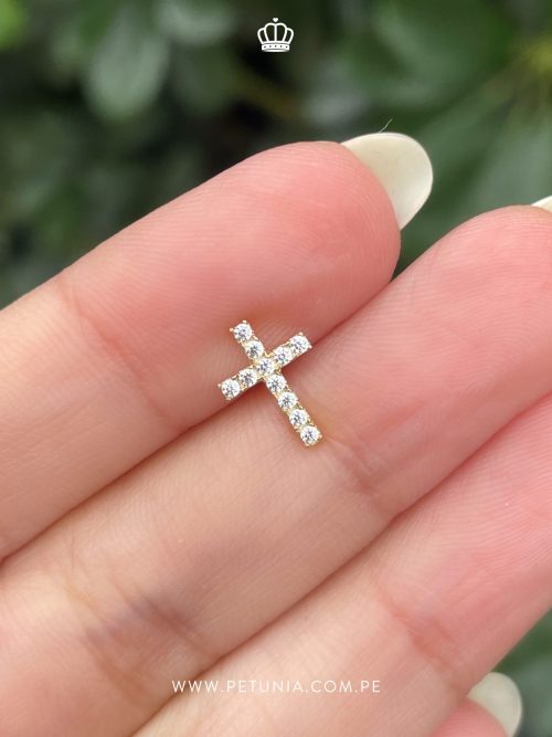 Piercing Cruz cristales 8mm