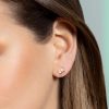 Aretes Leah Moissanita dorado