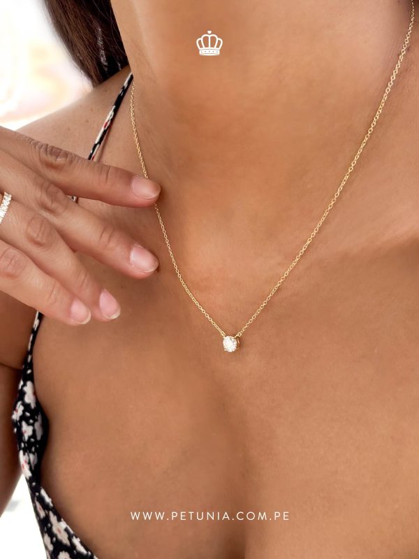 Cadena Belen Moissanita dorado - Imagen 2